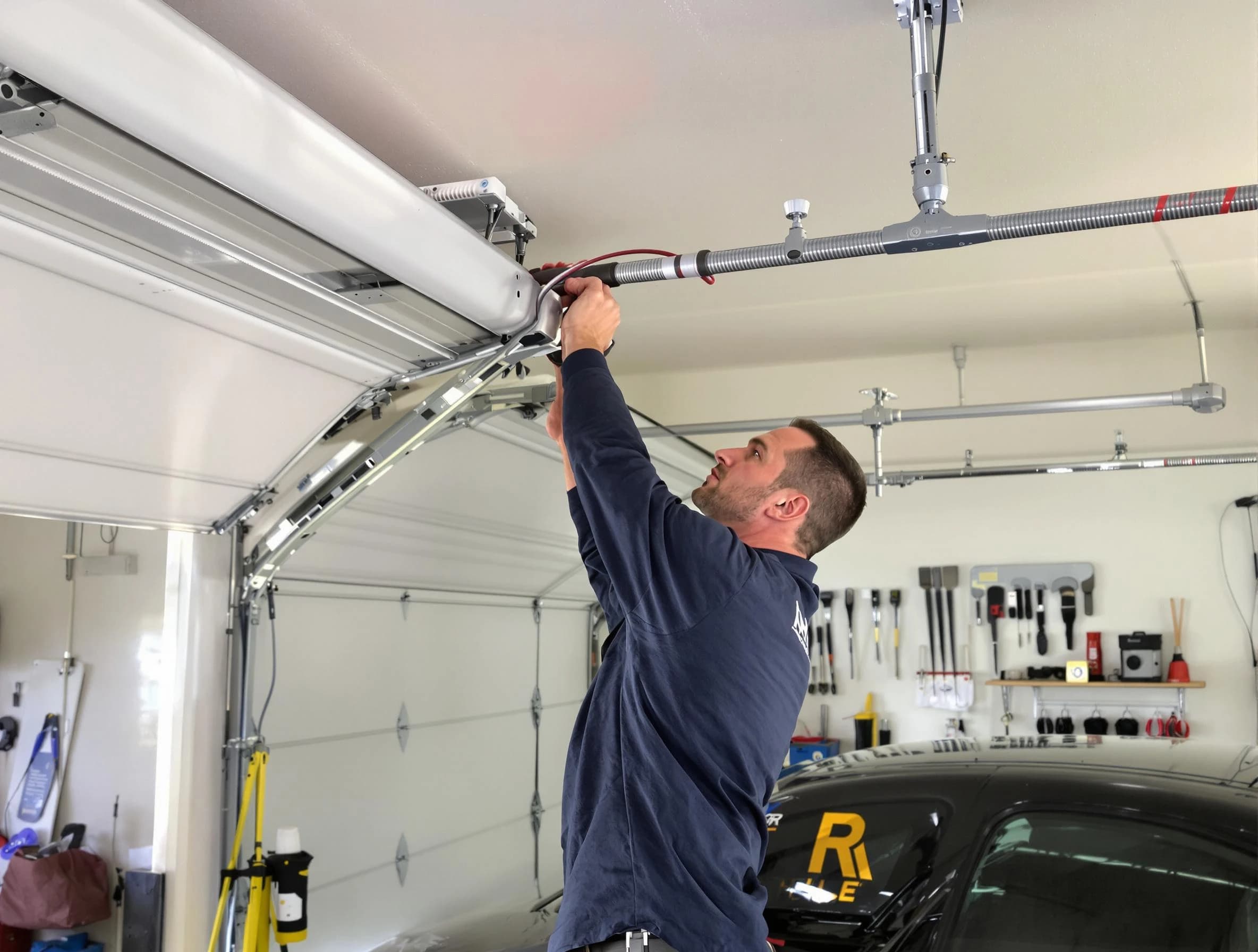 McDonough Garage Door Repair technician performing garage door cable repair in McDonough