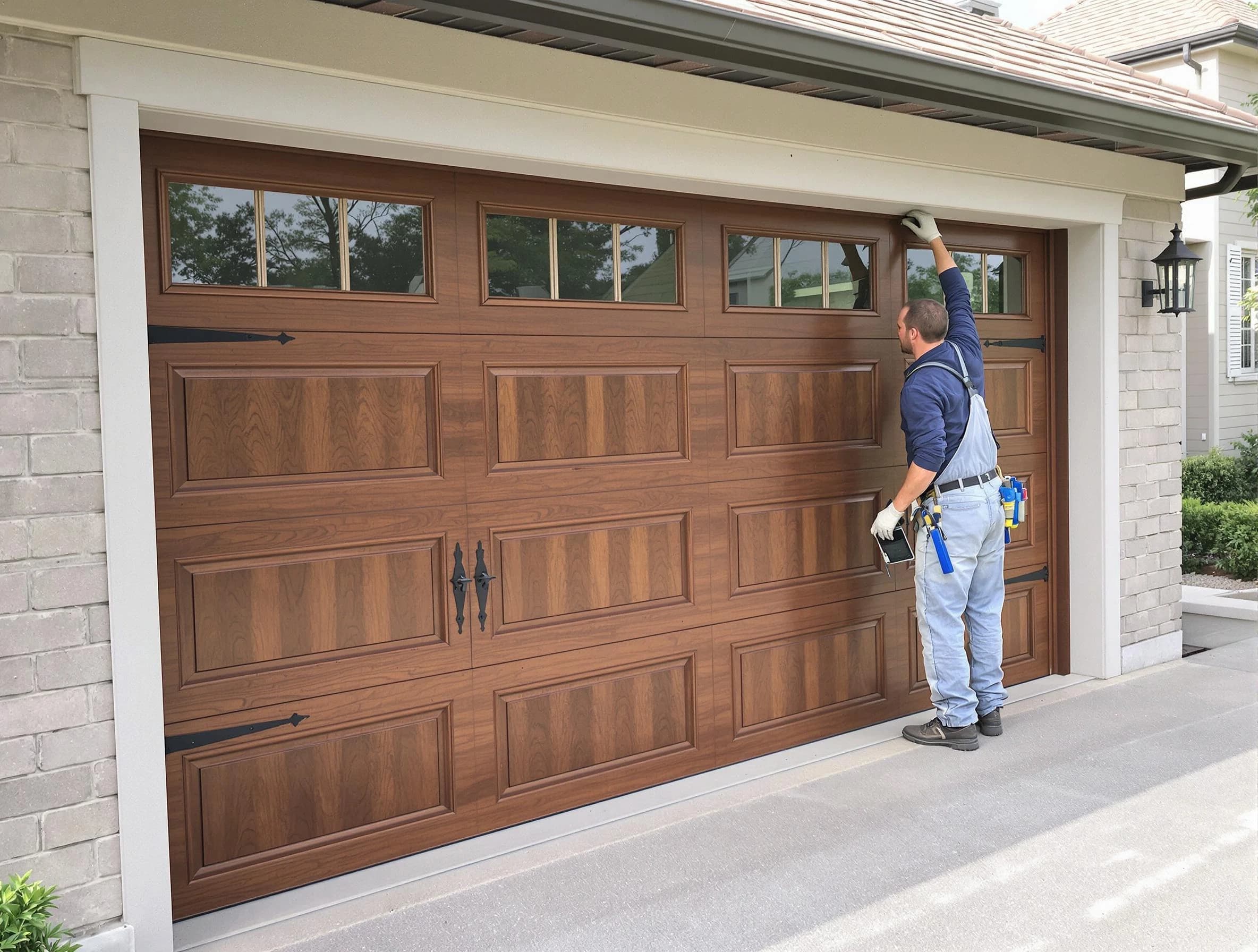 Custom garage door showcase by McDonough Garage Door Repair in McDonough