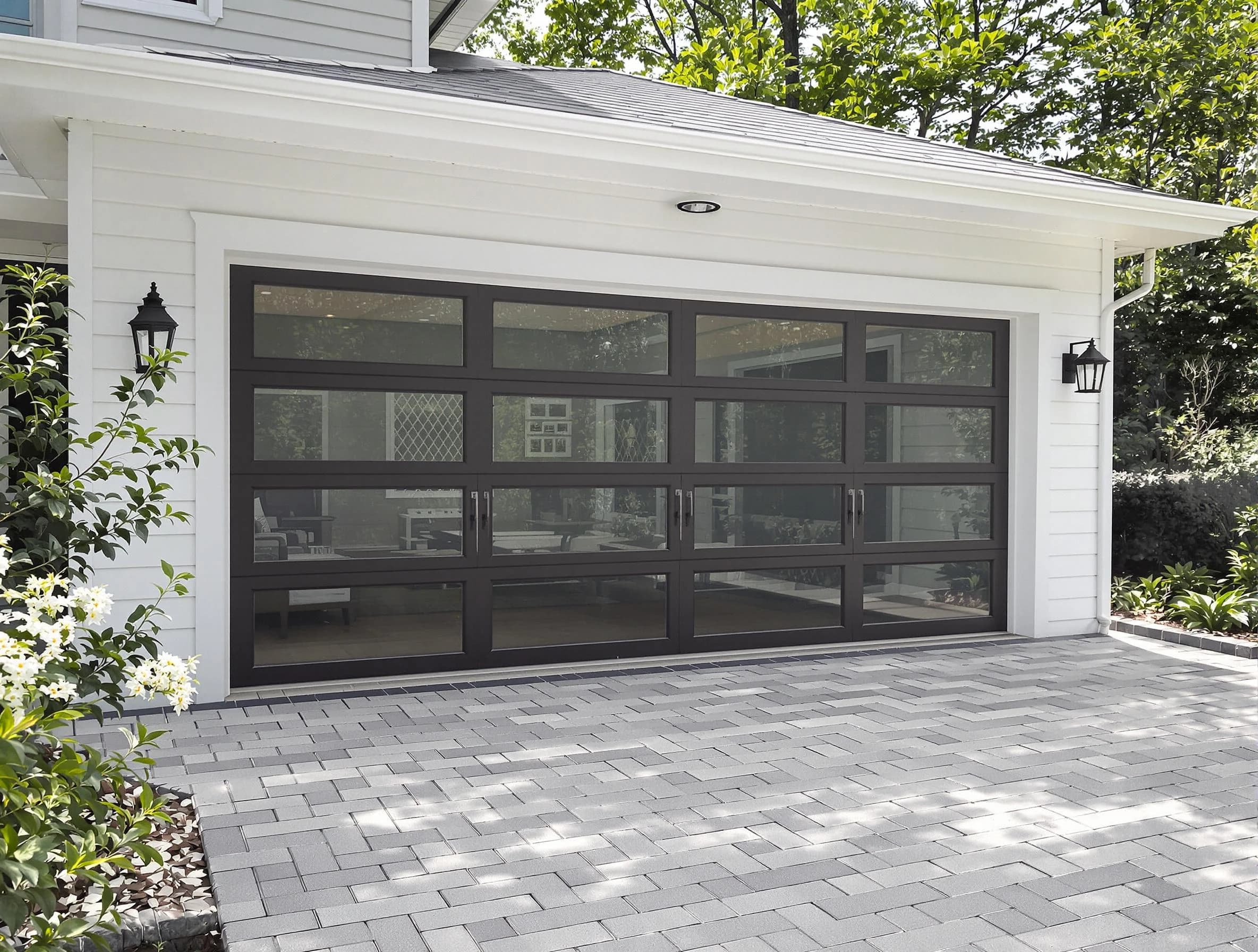 McDonough Garage Door Repair design specialist presenting custom garage door options to McDonough homeowner