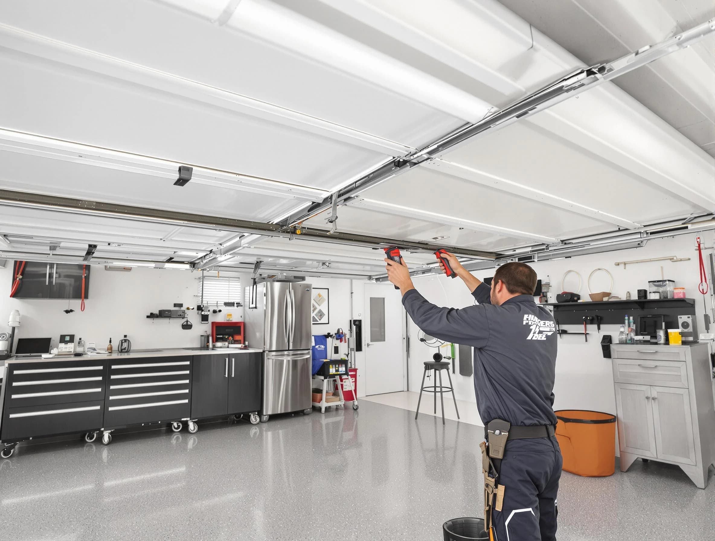 Overhead garage door repair service by McDonough Garage Door Repair in McDonough