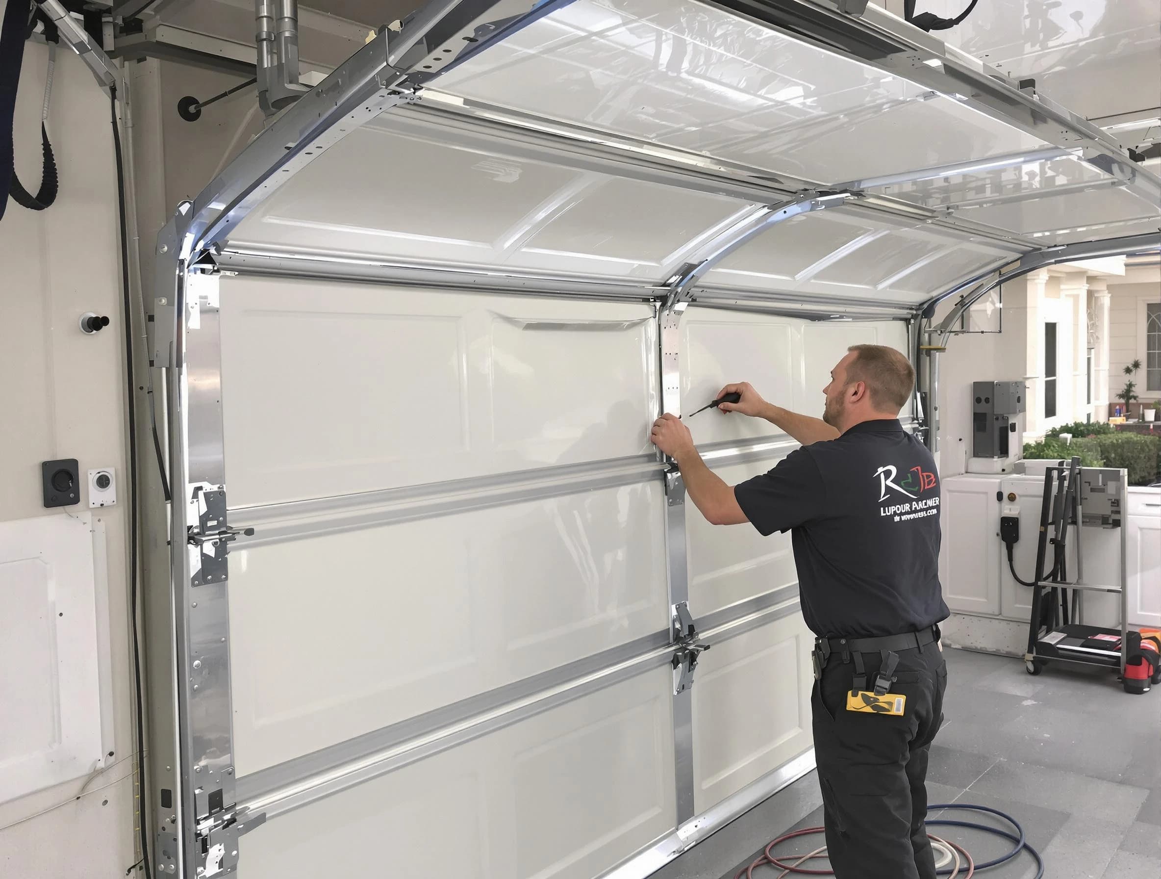 McDonough Garage Door Repair professional performing panel repair in McDonough