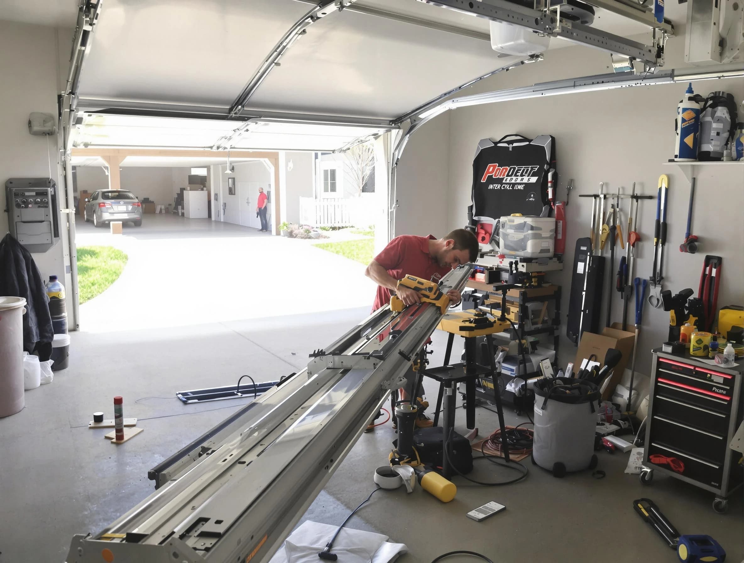 McDonough Garage Door Repair expert performing track repair in McDonough