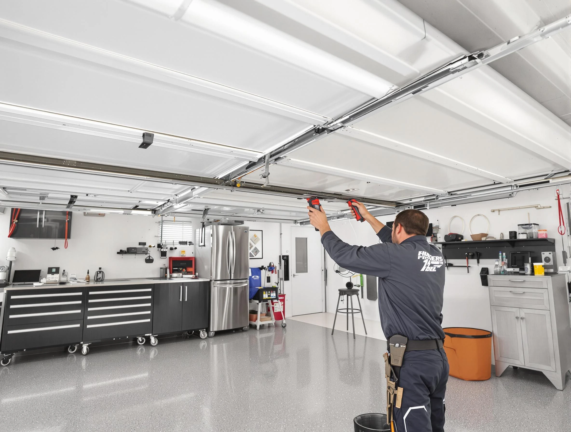 Overhead garage door repair service by McDonough Garage Door Repair in McDonough